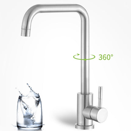 304 Stainless Steel Rotatable Faucet Sinks Cold And Hot Water Tap-garmade.com