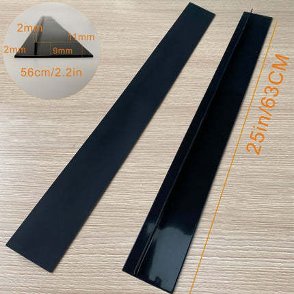 2 PCS 25 inches Gas Stove Slit Strip Antifouling Dustproof Waterproof Kitchen Sealing Strip(Black)-garmade.com