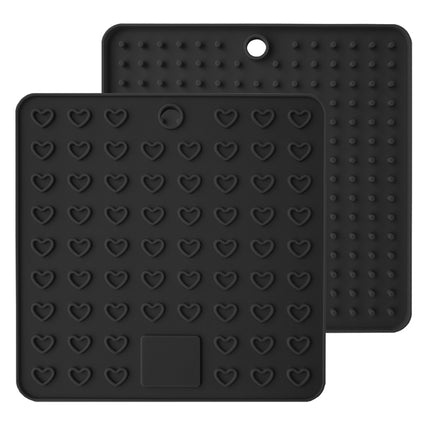 Silicone Multifunctional Anti-burning Insulation Mat Antifouling Drain Pad (Black)-garmade.com
