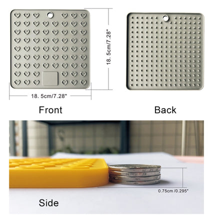 Silicone Multifunctional Anti-burning Insulation Mat Antifouling Drain Pad (Grey)-garmade.com