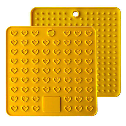 Silicone Multifunctional Anti-burning Insulation Mat Antifouling Drain Pad (Yellow)-garmade.com