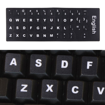 Keyboard Film Cover Independent Paste English Keyboard Stickers (Black)-garmade.com