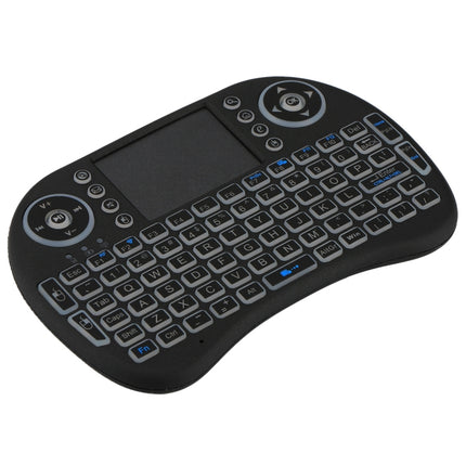 2.4GHz Mini i8 Wireless QWERTY Keyboard with Colorful Backlight & Touchpad & Multimedia Control for PC, Android TV BOX, X-BOX Player, Smartphones(Black)-garmade.com