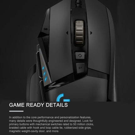 Logitech G502 HERO Wired Gaming Mouse with 11 Buttons, Length: 2.1m-garmade.com