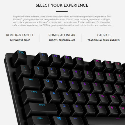 Logitech G512 RGB C-axis Mechanical Wired Gaming Keyboard, Length: 1.8m (Black)-garmade.com