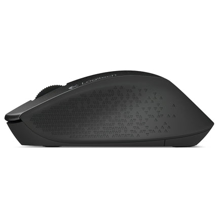 Logitech MK345 Wireless Full-size Keyboard + 2.4GHz 1000DPI Wireless Optical Mouse Set with Nano Receiver (Black)-garmade.com