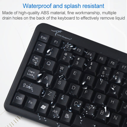 DS-8900 PS / 2 Interface Prevent Water Splashing Laser Engraving Character One-piece Wired Trackball Keyboard, Length: 1.5m-garmade.com