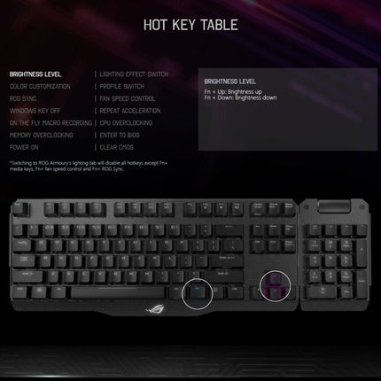 ASUS Claymore USB 2.0 RGB Backlight Detachable Wired Mechanical Black Switch Gaming Keyboard with Detachable Cable-garmade.com