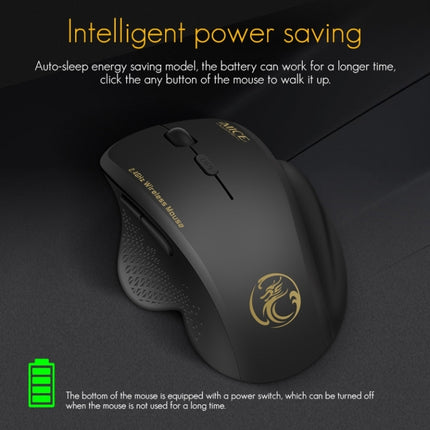 iMICE G6 Wireless Mouse 2.4G Office Mouse 6-button Gaming Mouse(Black)-garmade.com