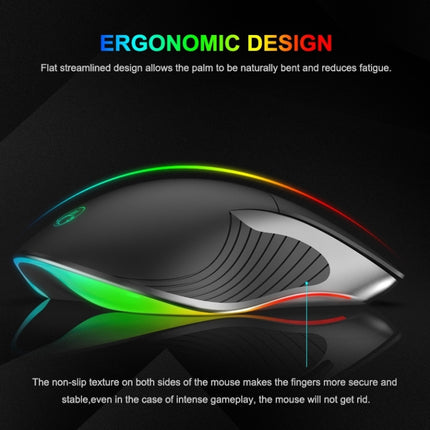iMICE X6 Wired Mouse 6-button Colorful RGB Gaming Mouse(Black)-garmade.com