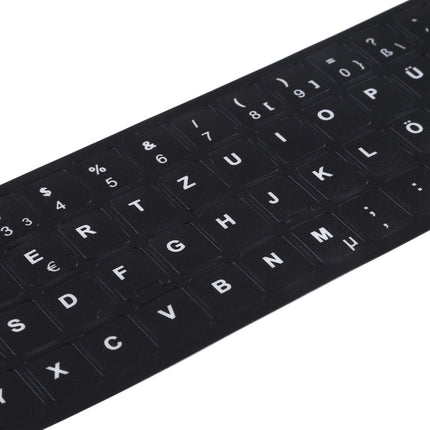 German Learning Keyboard Layout Sticker for Laptop / Desktop Computer Keyboard-garmade.com