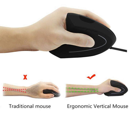 CM0093 Rechargeable Version 2.4GHz Three-button Wireless Optical Mouse Vertical Mouse for Left-hand, Resolution: 1000DPI / 1200DPI / 1600DPI(Black)-garmade.com