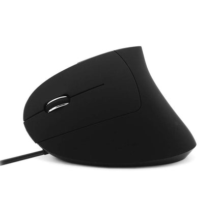 CM0093 Wired Version 2.4GHz Three-button Vertical Mouse for Left-hand, Resolution: 1000DPI / 1200DPI / 1600DPI, Cable Length：1.7m(Black)-garmade.com