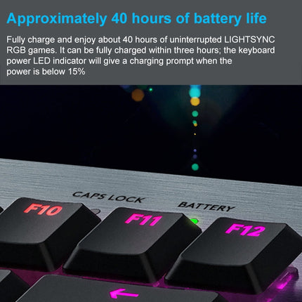 Logitech G913 TKL Wireless RGB Mechanical Gaming Keyboard (GL-Tactile) (White)-garmade.com