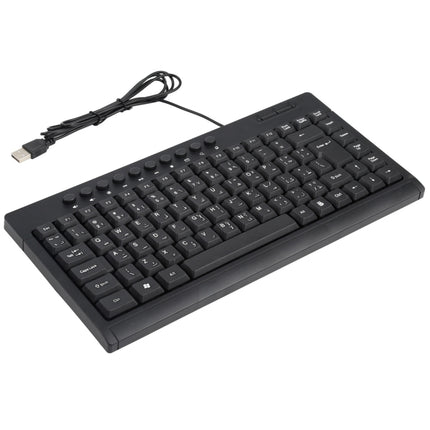 KB-301A Multimedia Notebook Mini Wired Keyboard, Arabic Version (Black)-garmade.com