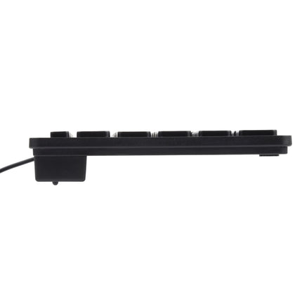 TT-A01 Ultra-thin Design Mini Wired Keyboard, German Version (Black)-garmade.com