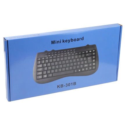KB-301B Multimedia Notebook Mini Wired Keyboard, English Version (Black)-garmade.com