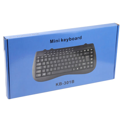 KB-301B Multimedia Notebook Mini Wired Keyboard, Arabic Version (Black)-garmade.com