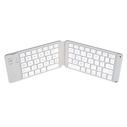 B05 USB Charging Portable Mini Folding Bluetooth Wireless Keyboard (White)-garmade.com