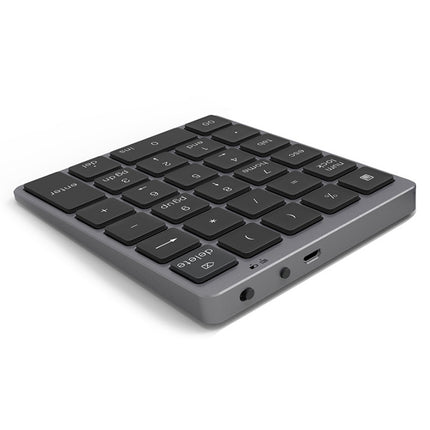 N960 Ultra-thin Universal Aluminum Alloy Rechargeable Wireless Bluetooth Numeric Keyboard (Grey)-garmade.com