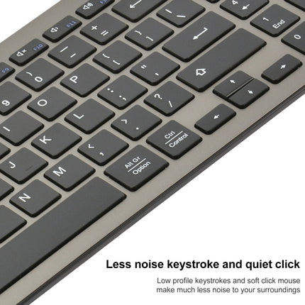 168 2.4Ghz + Bluetooth Dual Mode Wireless Keyboard + Mouse Kit, Compatible with iSO & Android & Windows (Black)-garmade.com
