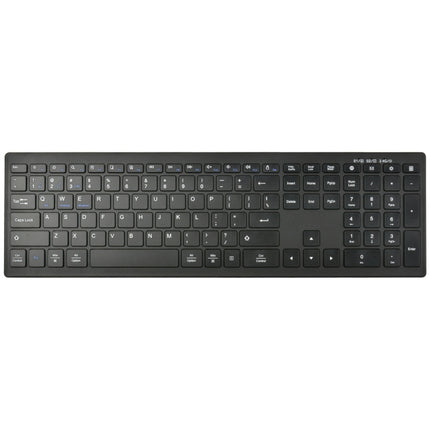 169 2.4Ghz + Bluetooth Dual Mode Wireless Keyboard + Mouse Kit, Compatible with iSO & Android & Windows (Black)-garmade.com