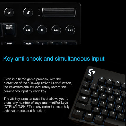 Logitech G610 Wired Gaming Mechanical Keyboard USB RGB Backlit Brown Axis-garmade.com