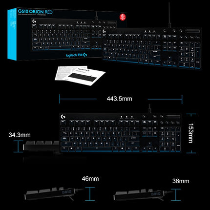 Logitech G610 Wired Gaming Mechanical Keyboard USB RGB Backlit Brown Axis-garmade.com