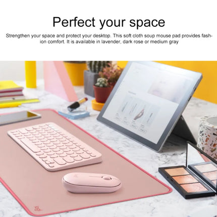 Logitech Keyboard Mouse Desk Mat Pad (Grey)-garmade.com