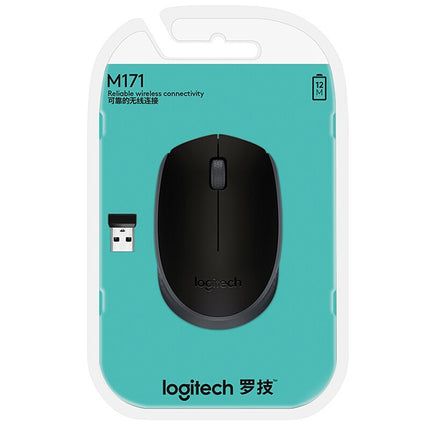 Logitech M171 1000DPI USB Wireless Mouse with 2.4G Receiver (Black)-garmade.com