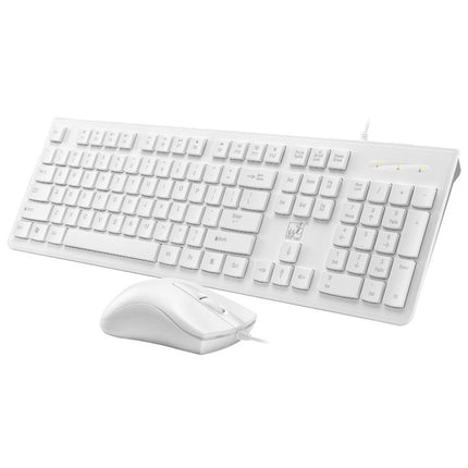 ZGB S500 Square Keycap Wired Keyboard + Mouse Set (White)-garmade.com