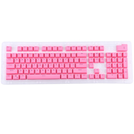 104 Keys Double Shot PBT Backlit Keycaps for Mechanical Keyboard(Pink)-garmade.com