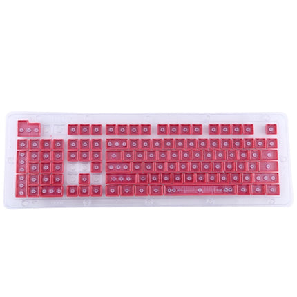 104 Keys Double Shot PBT Backlit Keycaps for Mechanical Keyboard (Red)-garmade.com