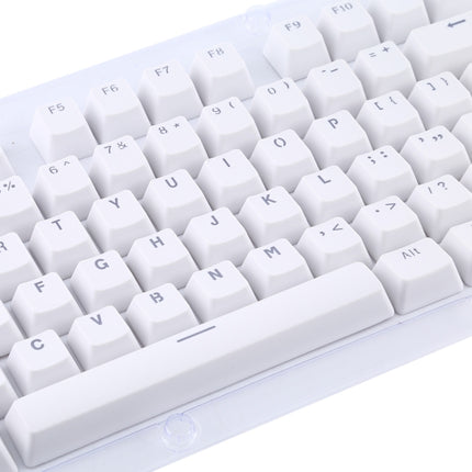 104 Keys Double Shot PBT Backlit Keycaps for Mechanical Keyboard (White)-garmade.com