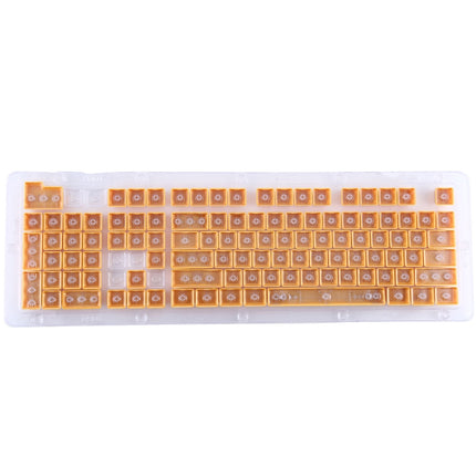 104 Keys Double Shot PBT Backlit Keycaps for Mechanical Keyboard (Yellow)-garmade.com
