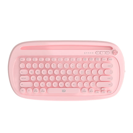 FOETOR K520t Mini Three Modes Wireless Bluetooth Keyboard(Pink)-garmade.com