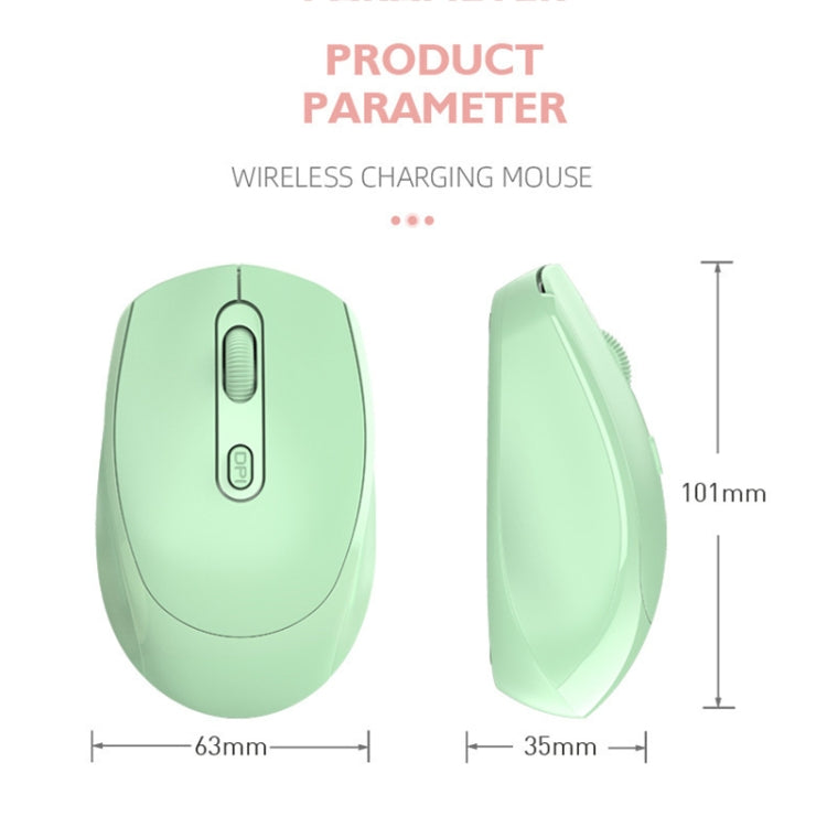 M107 4-buttons 1600 DPI 2.4GHz Wireless Rechargeable Mouse (White)-garmade.com