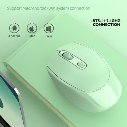M107 4-buttons 1600 DPI 2.4GHz Wireless Rechargeable Mouse (White)-garmade.com
