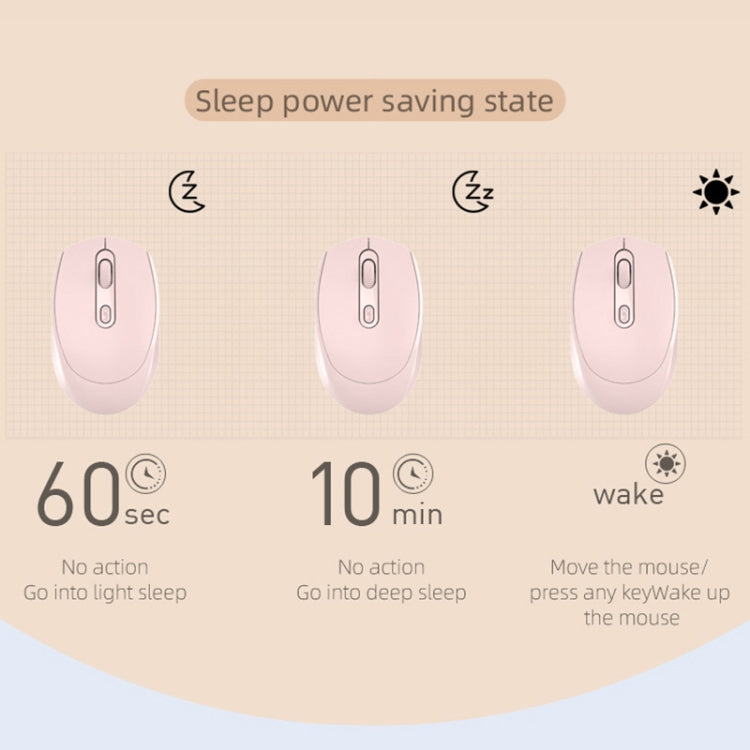 M107 4-buttons 1600 DPI 2.4GHz Wireless Rechargeable Mouse (White)-garmade.com