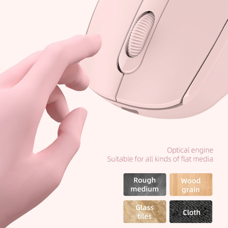 M107 4-buttons 1600 DPI 2.4GHz Wireless Rechargeable Mouse (White)-garmade.com