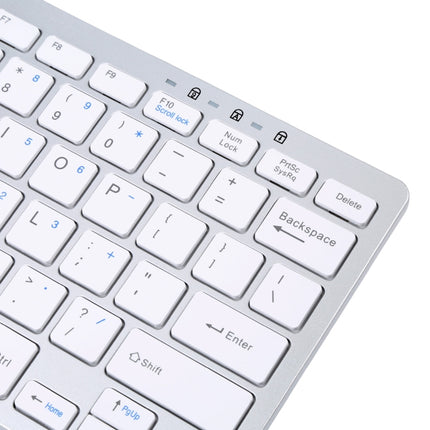 450 78 Keys Ultra-thin USB Wired Keyboard(Silver)-garmade.com