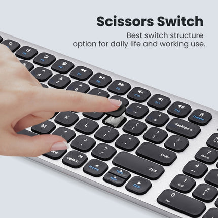 K4500 Wireless Bluetooth Keyboard + Three-modes Charging Silent Mouse Set-garmade.com