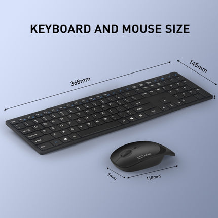 MKESPN 8022 2.4G Scissor Foot Ultra-thin Wireless Keyboard + Mouse Set-garmade.com