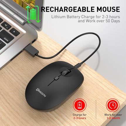 MKESPN 859 2.4G+BT5.0+BT3.0 Three Modes Wireless Mouse (Black)-garmade.com