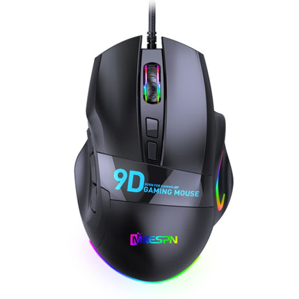 MKESPN X10 9-Buttons RGB Wired Full Speed Macro Definition Gaming Mouse-garmade.com