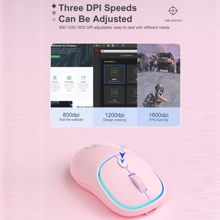 iMICE W-618 Rechargeable 4 Buttons 1600 DPI 2.4GHz Bluetooth Silent Wireless Mouse for Computer PC Laptop (Blue)-garmade.com