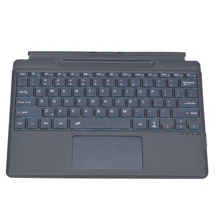 For Microsoft Surface Pro 8 Tablet Colorful Backlight Bluetooth Keyboard Leather Case with Pen Slot-garmade.com