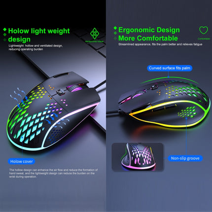 iMICE T97 Gaming Mouse RGB LED Light USB 7 Buttons 7200 DPI Wired Gaming Mouse (Black)-garmade.com