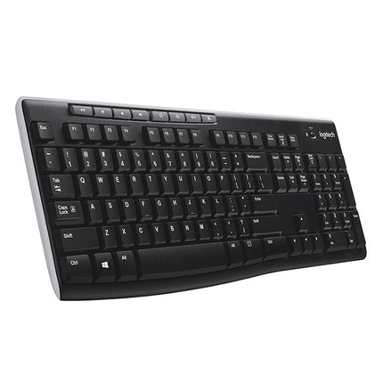 Logitech K270 Single Wireless Ultra-thin Silent Keyboard (Black)-garmade.com