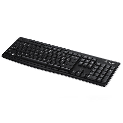 Logitech K270 Single Wireless Ultra-thin Silent Keyboard (Black)-garmade.com